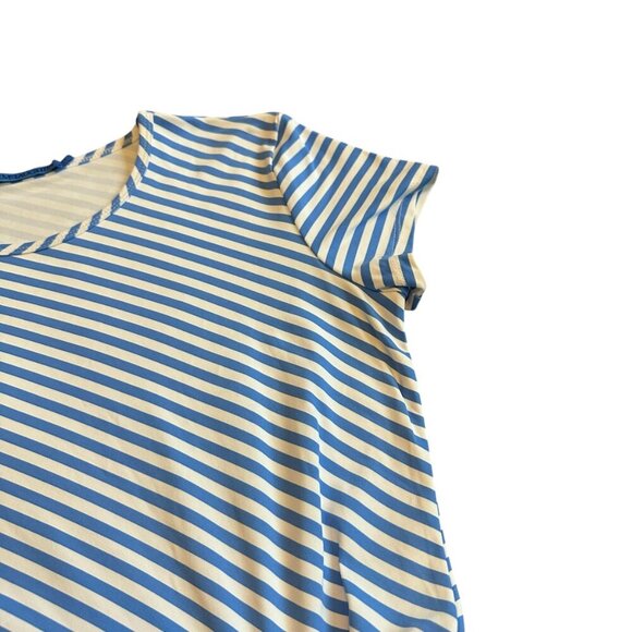 J. McLaughlin Elora Bangle Stripe Print Dress Blue White Nautical Size XS NWOT - Picture 3 of 11